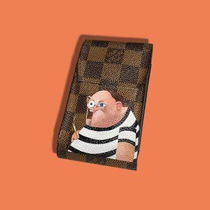 Hand Painted George Condo design LV Cigarette Case